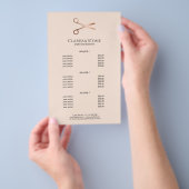 Elegant modern roos goudschaar flyer (Hand)