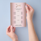 Elegant modern roos goudschaar flyer (Hand)