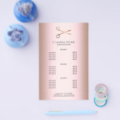 Elegant modern roos goudschaar flyer (Enkel)