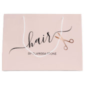 Elegant modern roos goudschaar groot cadeauzakje (Voorkant)