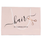 Elegant modern roos goudschaar groot cadeauzakje (Achterkant)