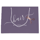 Elegant modern roos goudschaar groot cadeauzakje (Voorkant)