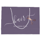 Elegant modern roos goudschaar groot cadeauzakje (Achterkant)