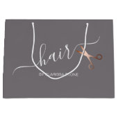 Elegant modern roos goudschaar groot cadeauzakje (Voorkant)