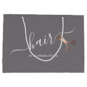 Elegant modern roos goudschaar groot cadeauzakje (Achterkant)