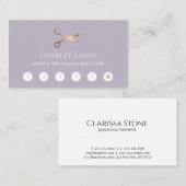 Elegant modern roos goudschaar klantenkaartje (Voorkant / Achterkant)