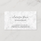 Elegant modern roos goudschaar klantenkaartje (Achterkant)