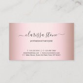 Elegant modern roos goudschaar klantenkaartje (Achterkant)