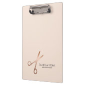 Elegant modern roos goudschaar klembord (Links)