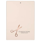 Elegant modern roos goudschaar klembord (Achterkant)