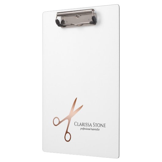 Elegant modern roos goudschaar klembord (Links)