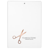 Elegant modern roos goudschaar klembord (Achterkant)