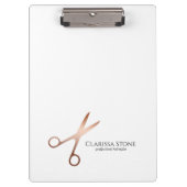 Elegant modern roos goudschaar klembord (Voorkant)