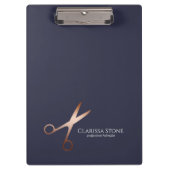 Elegant modern roos goudschaar klembord (Voorkant)