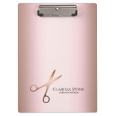 Elegant modern roos goudschaar klembord (Voorkant)