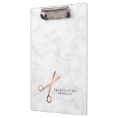 Elegant modern roos goudschaar klembord (Links)