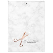 Elegant modern roos goudschaar klembord (Achterkant)