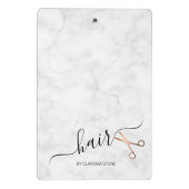 Elegant modern roos goudschaar mini klembord (Achterkant)