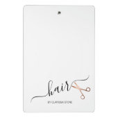 Elegant modern roos goudschaar mini klembord (Achterkant)