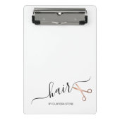 Elegant modern roos goudschaar mini klembord (Voorkant)