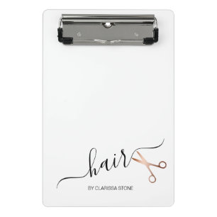 Elegant modern roos goudschaar mini klembord