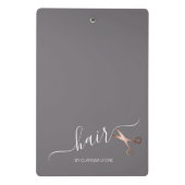 Elegant modern roos goudschaar mini klembord (Achterkant)