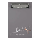 Elegant modern roos goudschaar mini klembord (Voorkant)