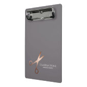 Elegant modern roos goudschaar mini klembord (Angled2)