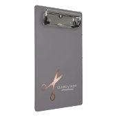 Elegant modern roos goudschaar mini klembord (Schuin)