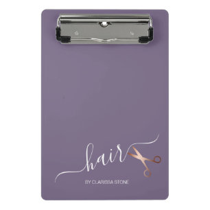 Elegant modern roos goudschaar mini klembord
