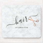 Elegant modern roos goudschaar muismat (Voorkant)