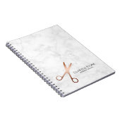 Elegant modern roos goudschaar notitieboek (Rechterzijde)