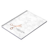 Elegant modern roos goudschaar notitieboek (Linkerzijde)