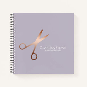 Elegant modern roos goudschaar notitieboek