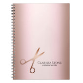 Elegant modern roos goudschaar notitieboek (Voorkant)