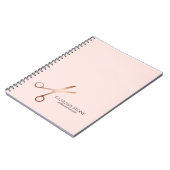 Elegant modern roos goudschaar notitieboek (Linkerzijde)