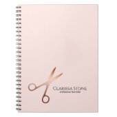 Elegant modern roos goudschaar notitieboek (Voorkant)