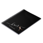 Elegant modern roos goudschaar notitieboek (Linkerzijde)