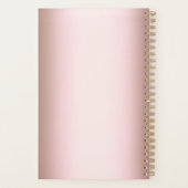 Elegant modern roos goudschaar planner (Achterkant)