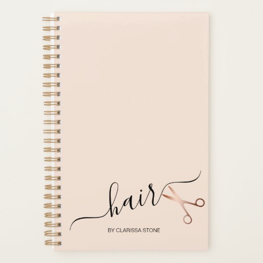 Elegant modern roos goudschaar planner (Voorkant)