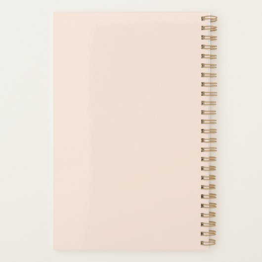 Elegant modern roos goudschaar planner (Achterkant)
