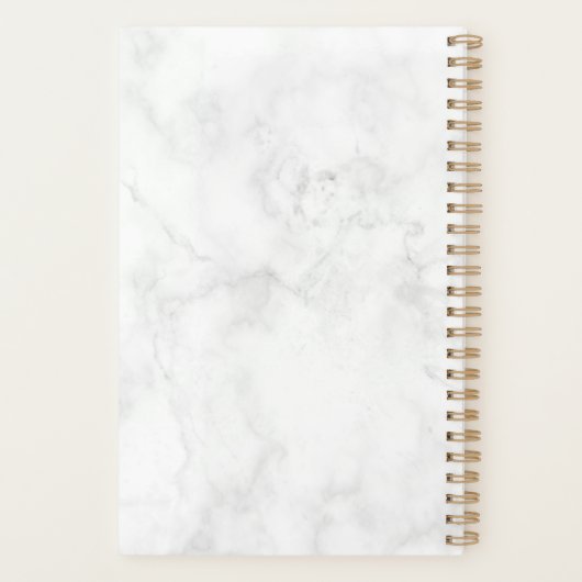 Elegant modern roos goudschaar planner (Achterkant)