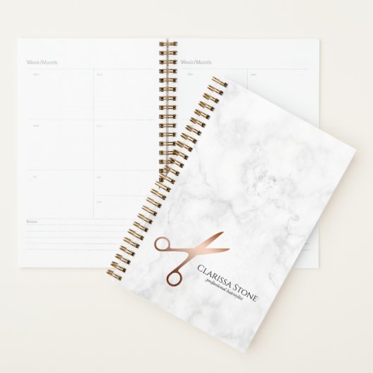 Elegant modern roos goudschaar planner (Display)