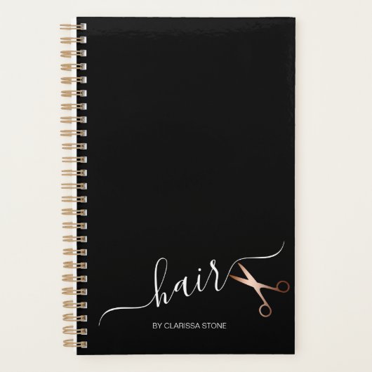 Elegant modern roos goudschaar planner (Voorkant)