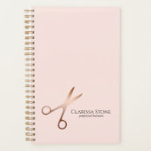 Elegant modern roos goudschaar planner (Voorkant)