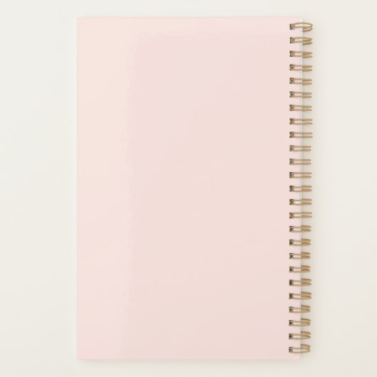 Elegant modern roos goudschaar planner (Achterkant)