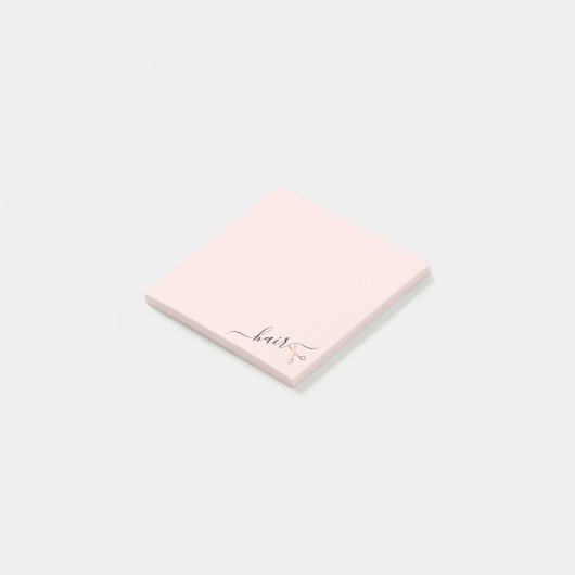 Elegant modern roos goudschaar post-it® notes (Schuin)