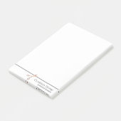 Elegant modern roos goudschaar post-it® notes (Schuin)