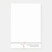 Elegant modern roos goudschaar post-it® notes (Voorkant)