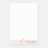 Elegant modern roos goudschaar post-it® notes (Voorkant)